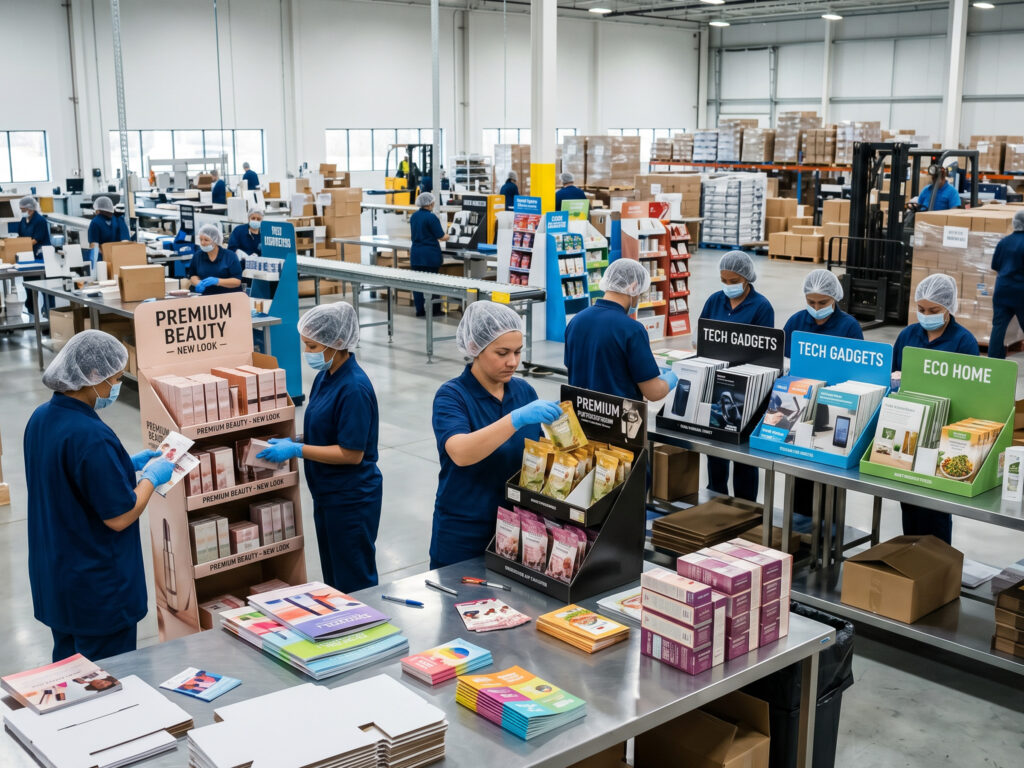 Displays bestücken lassen – Wolando Konfektionierung