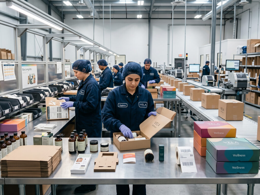 Produktsets packen lassen – Wolando Konfektionierung
